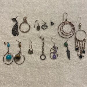 Sterling silver 925 single earring lot